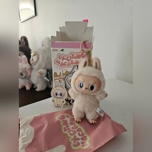 Exciting Macaron Keychain Labubu By Pop Mart - Soymilk #2